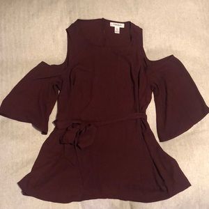 Motherhood Maternity Blouse - Maroon Color